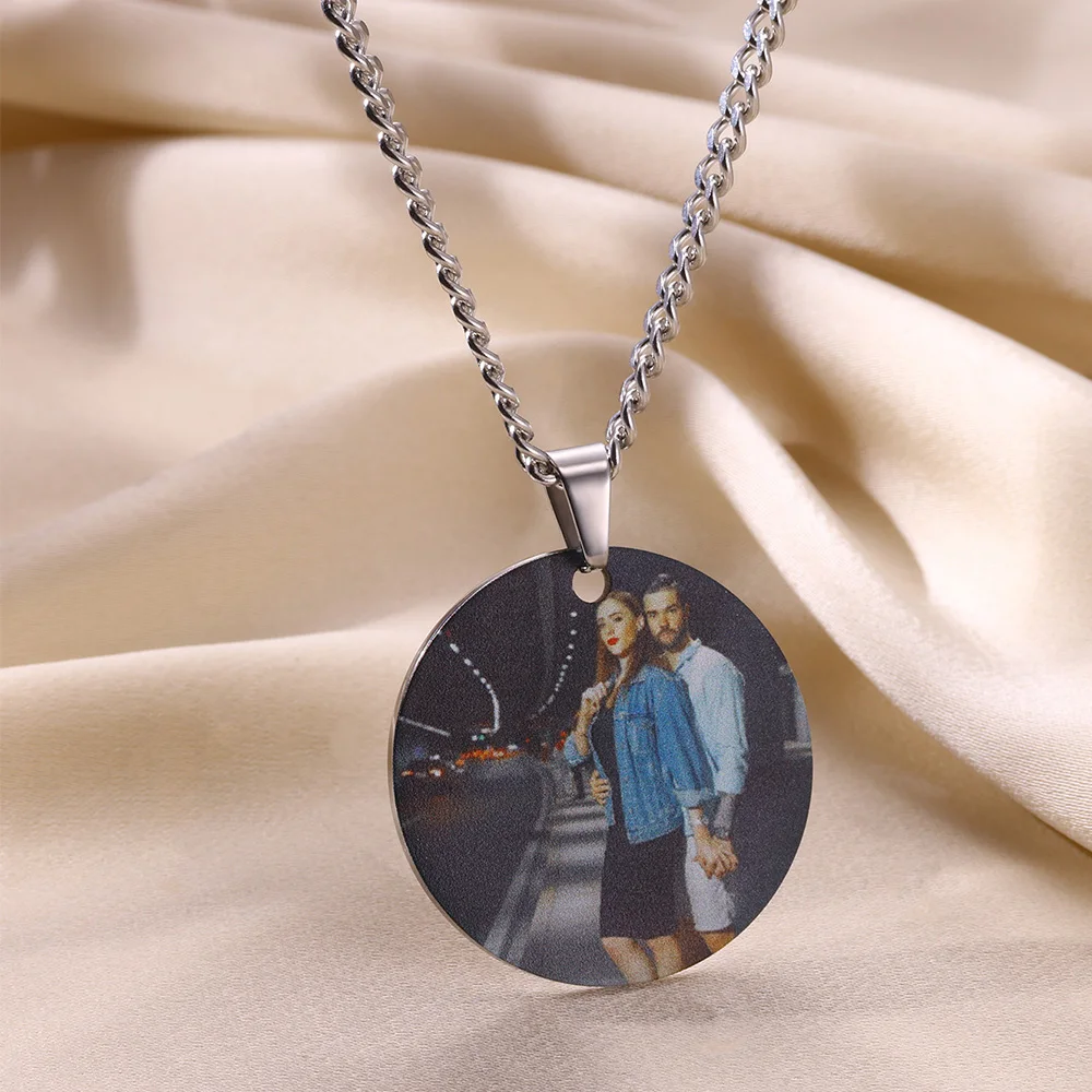 1Pcs Custom Circular Image Printing Necklace Fashion Personalized Photo Pendant Collar Stainless steel Jewelry Accessories
1Pcs Custom Circular Image Printing Necklace Fashion Personalized Photo Pendant Collar Stainless steel Jewelry Accessories