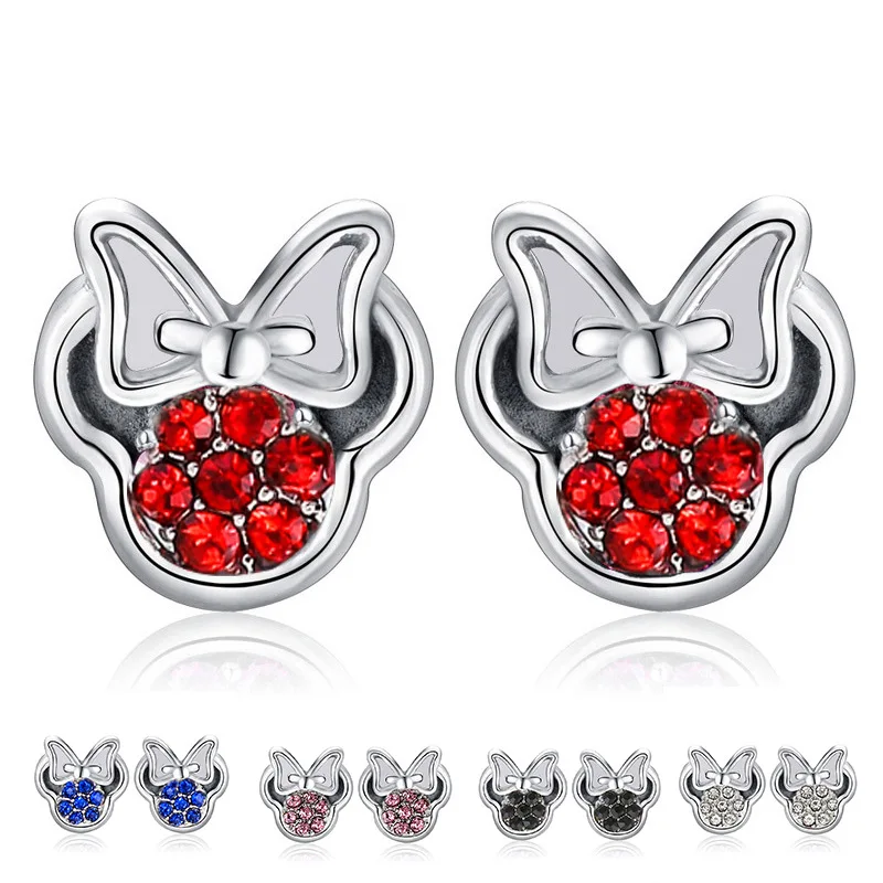 Crystal Zircon Minnie Mouse Stud Earrings For Women Jewelry Disney Earring Girls Fine Silver Color Cute Mickey Mouse Ear Studs
Crystal Zircon Minnie Mouse Stud Earrings For Women Jewelry Disney Earring Girls Fine Silver Color Cute Mickey Mouse Ear Studs
