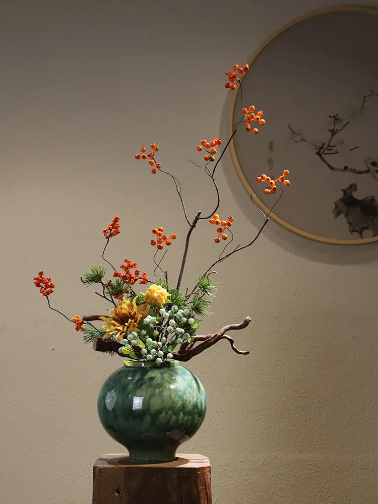 Zen Cerc Flower Vase New Chinese Sle Decorative Items for Homestay Hotels Dining Table High End Floral Artistic Decor
Zen Cerc Flower Vase New Chinese Sle Decorative Items for Homestay Hotels Dining Table High End Floral Artistic Decor