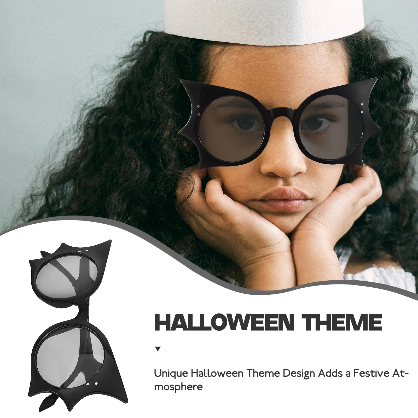 Halloween Sunglasses Bat Shaped Novelty Glasses for Party Photos Plastic Frame Lightweight Portable Eyewear Black Frame Gray
Halloween Sunglasses Bat Shaped Novelty Glasses for Party Photos Plastic Frame Lightweight Portable Eyewear Black Frame Gray