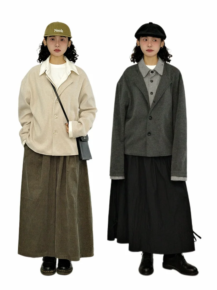 Guluwo Retro Japanese Style Men Women Open Cardigan Color Block Old Money Style Fake Two-Piece Western Style Coat Spring Yout...
Guluwo Retro Japanese Style Men Women Open Cardigan Color Block Old Money Style Fake Two-Piece Western Style Coat Spring Yout...