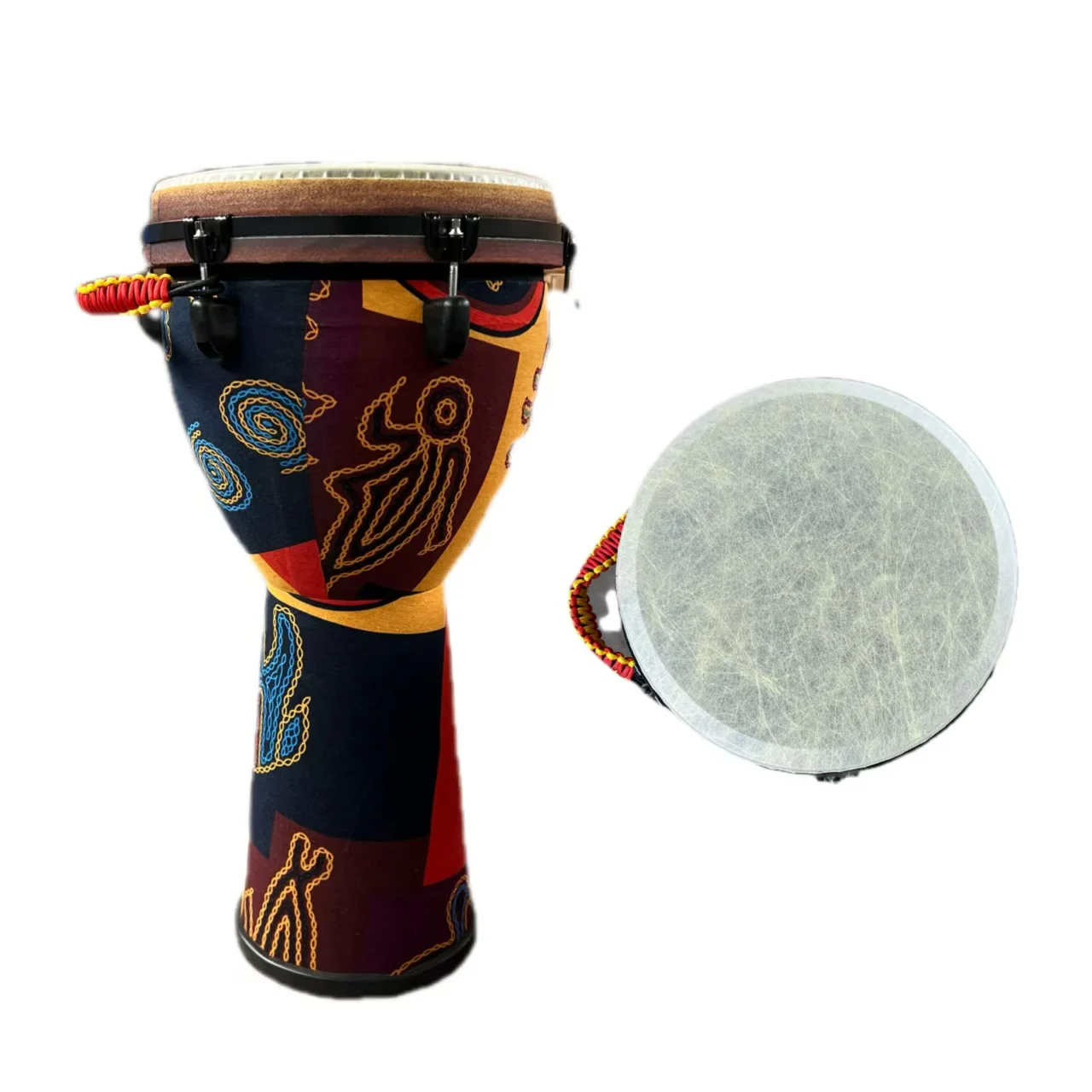 Hooqu 12-Inch African Djembe Drum Sheepskin Head Hand Percussion Instrument Featuring ABS Polyester Fiberskin Colorful Fiberskin
Hooqu 12-Inch African Djembe Drum Sheepskin Head Hand Percussion Instrument Featuring ABS Polyester Fiberskin Colorful Fiberskin