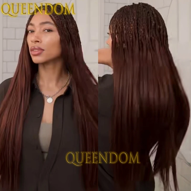 28 Inch Synthetic Silky Bohemian Braids Wig 360 Full Lace Box Braid Crochet Ombre Brown Wig Cornrow Plaits Braided Wig For Women
28 Inch Synthetic Silky Bohemian Braids Wig 360 Full Lace Box Braid Crochet Ombre Brown Wig Cornrow Plaits Braided Wig For Women