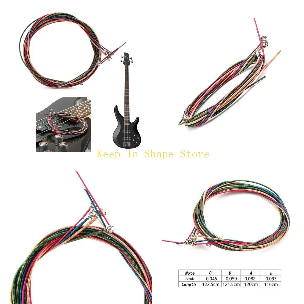 U1JC Electric Bass Strings, 4 String Bass Colorful Electric Bass Instrument Strings
U1JC Electric Bass Strings, 4 String Bass Colorful Electric Bass Instrument Strings