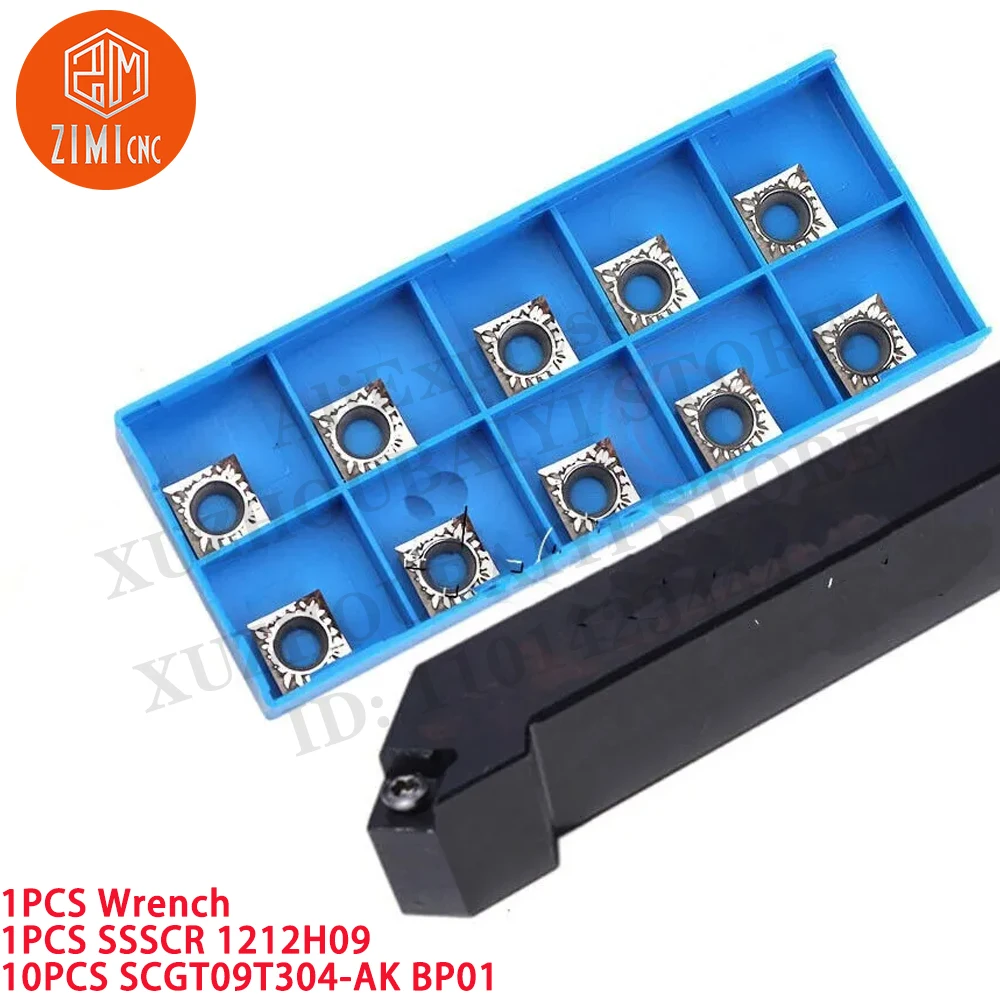 1PCS SSSCR1212H09 Lathe Turning Tools Holder + 10PCS SCGT09T304-AK Carbide Inserts CNC tool metal lathe mechanical cutting tools
1PCS SSSCR1212H09 Lathe Turning Tools Holder + 10PCS SCGT09T304-AK Carbide Inserts CNC tool metal lathe mechanical cutting tools