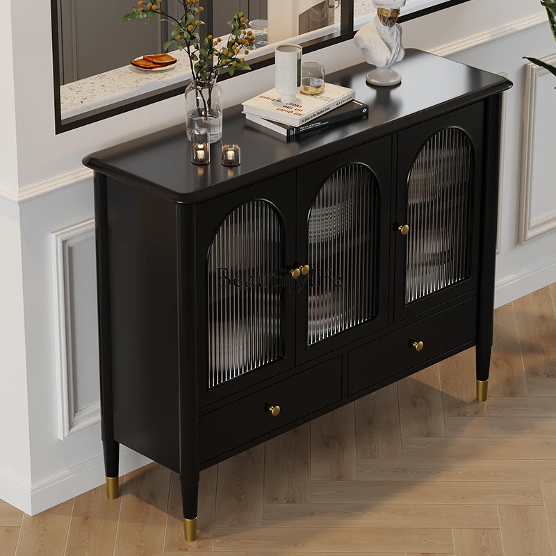 2French black side cabinet household solid wood modern dining cabinet restaurant
2French black side cabinet household solid wood modern dining cabinet restaurant