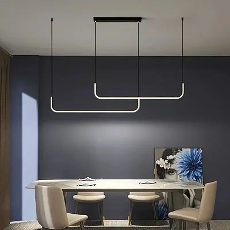 Modern LED Strip Chandelier Light Restaurant Kitchen Decor Ceiling Gold Hanging Pendants Living Room Lighting Indoor Lamp Lustre
Modern LED Strip Chandelier Light Restaurant Kitchen Decor Ceiling Gold Hanging Pendants Living Room Lighting Indoor Lamp Lustre