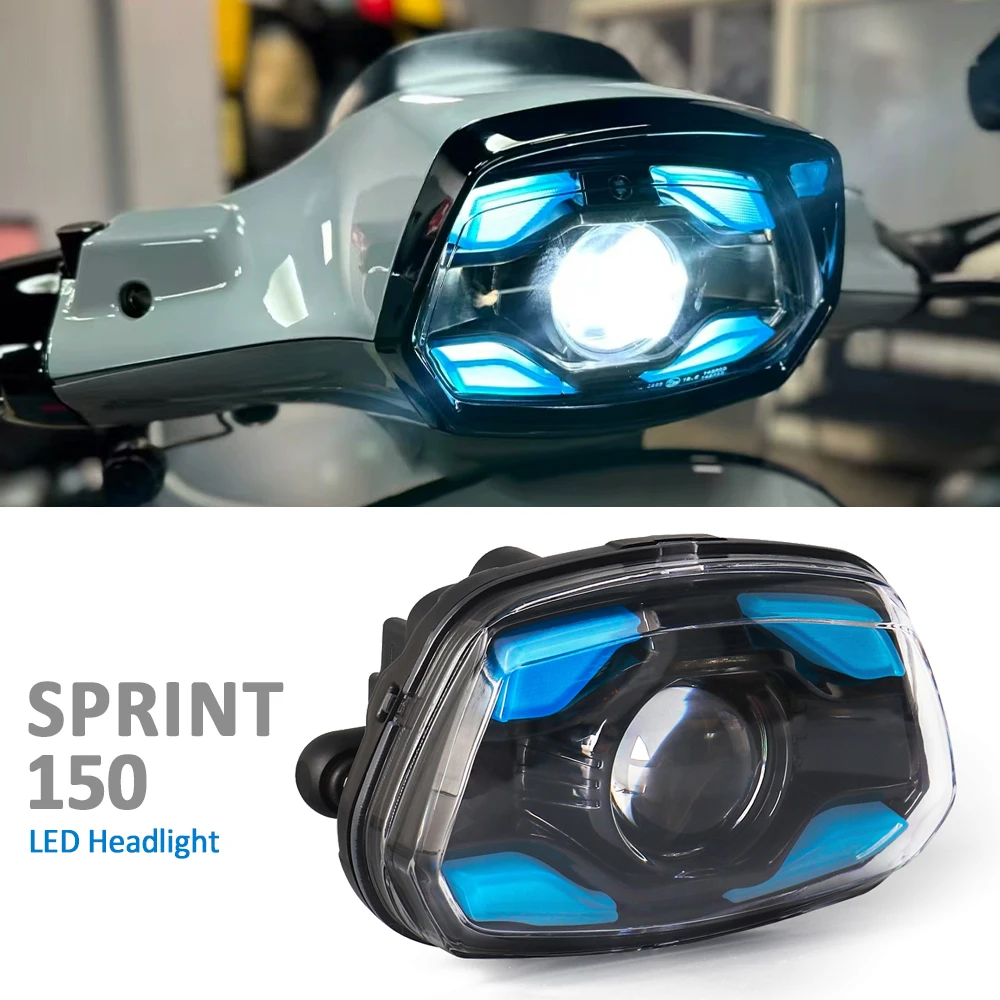 New Motorcycle Headlight Front Led Lights DRL Lamp Blue For Vespa Sprint 150 SPRINT Sprint150 2023 2024 2025 Accessories
New Motorcycle Headlight Front Led Lights DRL Lamp Blue For Vespa Sprint 150 SPRINT Sprint150 2023 2024 2025 Accessories
