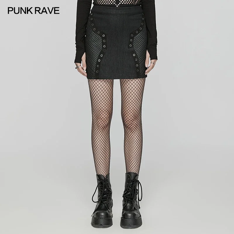 PUNK RAVE Women's Punk 3D Pleated Irregular Webbings Skirt Specially Processd Cutting Panels Splicing Sexy Playful Mini Skirts
PUNK RAVE Women's Punk 3D Pleated Irregular Webbings Skirt Specially Processd Cutting Panels Splicing Sexy Playful Mini Skirts