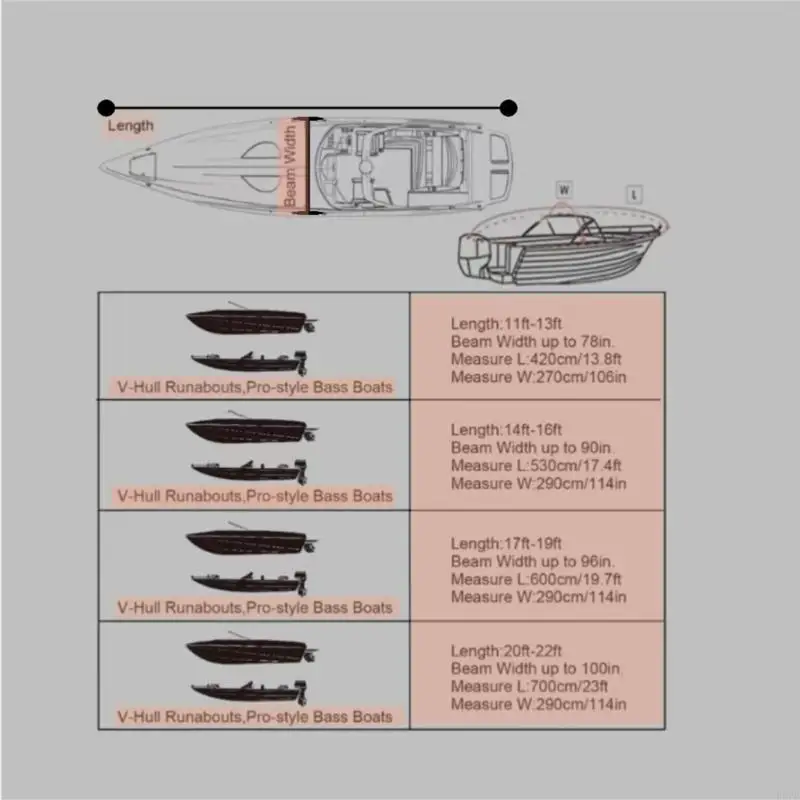 Protective V Type Marine Cover 210D Oxford Material Fits 20 22FT V Hull Boats R6FB
Protective V Type Marine Cover 210D Oxford Material Fits 20 22FT V Hull Boats R6FB