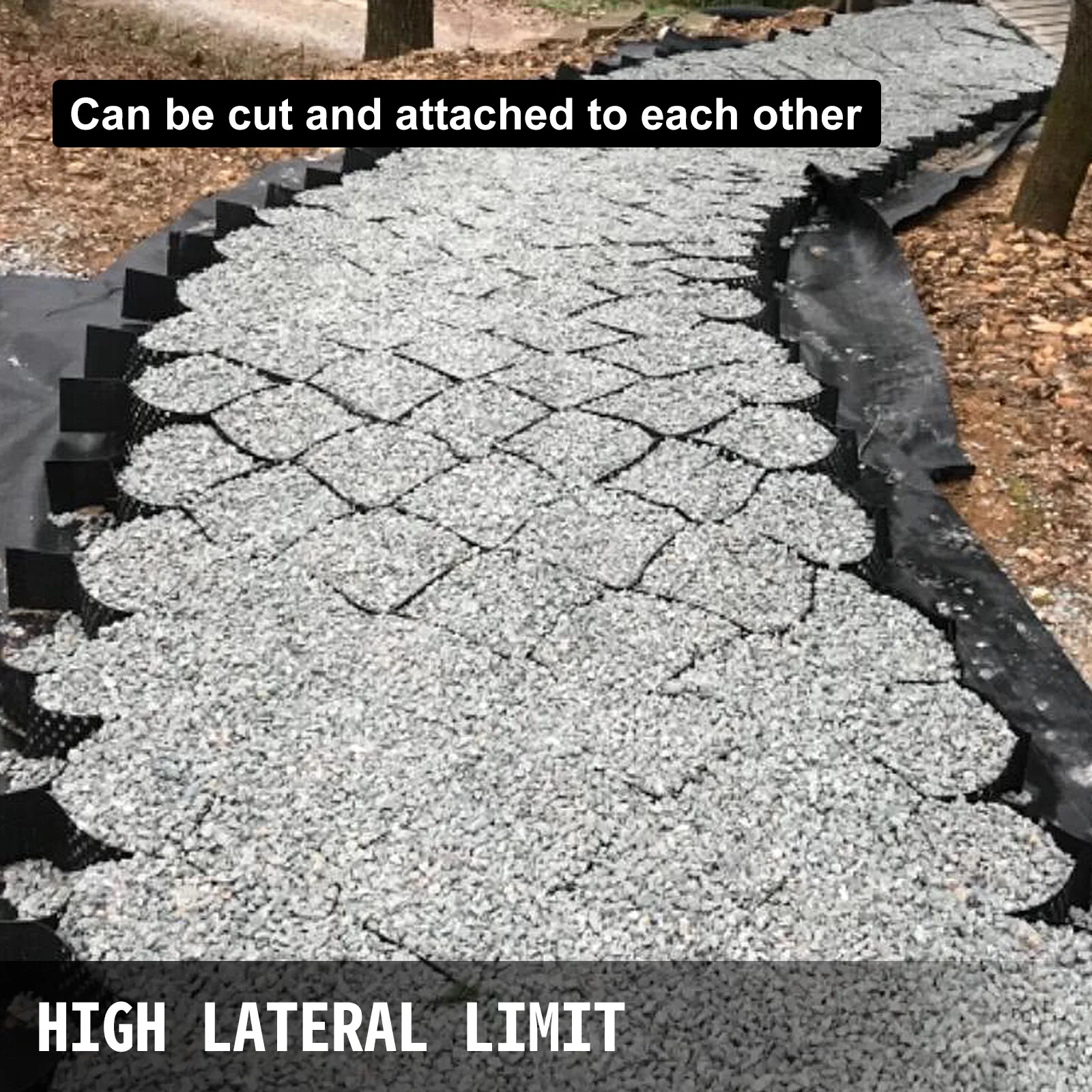 9*17Ft Black HDPE Geogrid Ground Grid Scalable Ground Grid Gravel Grid Geo Grid Driveway
9*17Ft Black HDPE Geogrid Ground Grid Scalable Ground Grid Gravel Grid Geo Grid Driveway