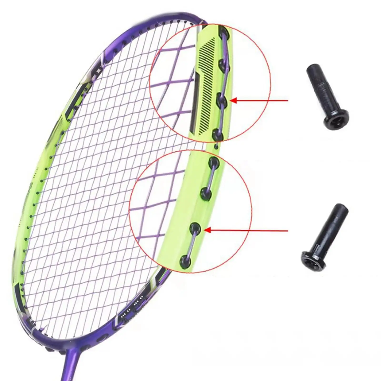 Lightweight Badminton Racquet Grommets Eyelets Portable Repairing Set for Sports Racket Replacement
Lightweight Badminton Racquet Grommets Eyelets Portable Repairing Set for Sports Racket Replacement