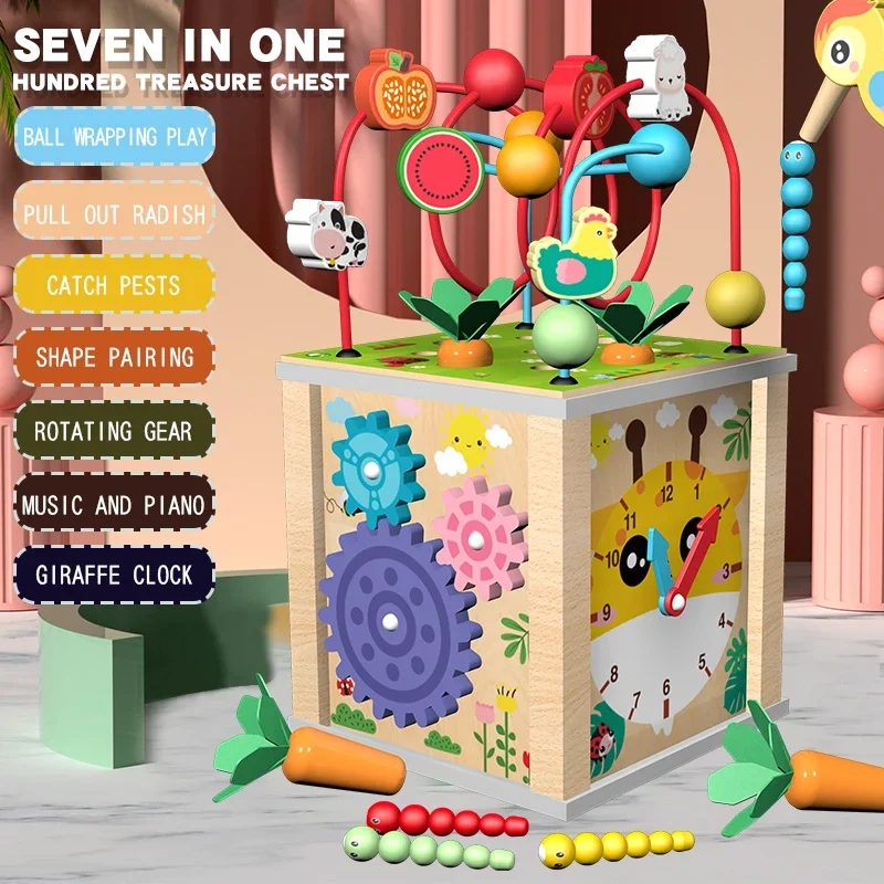 Montessori Wooden Children's Toys Multifunction Beaded Treasure Box Preschool Baby Building Blocks Early Education Kids Toys
Montessori Wooden Children's Toys Multifunction Beaded Treasure Box Preschool Baby Building Blocks Early Education Kids Toys
