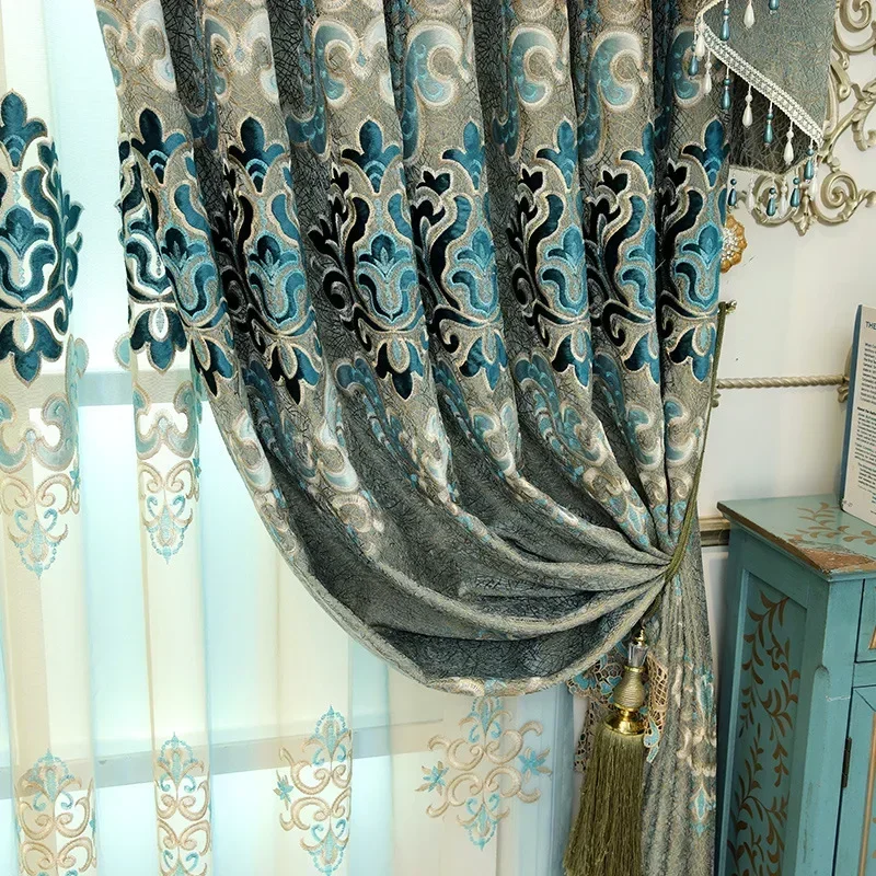European Customized Curtains for Living Dining Room Bedroom High Blackout Villa Floor Windows Embroidered Finished Curtains
European Customized Curtains for Living Dining Room Bedroom High Blackout Villa Floor Windows Embroidered Finished Curtains