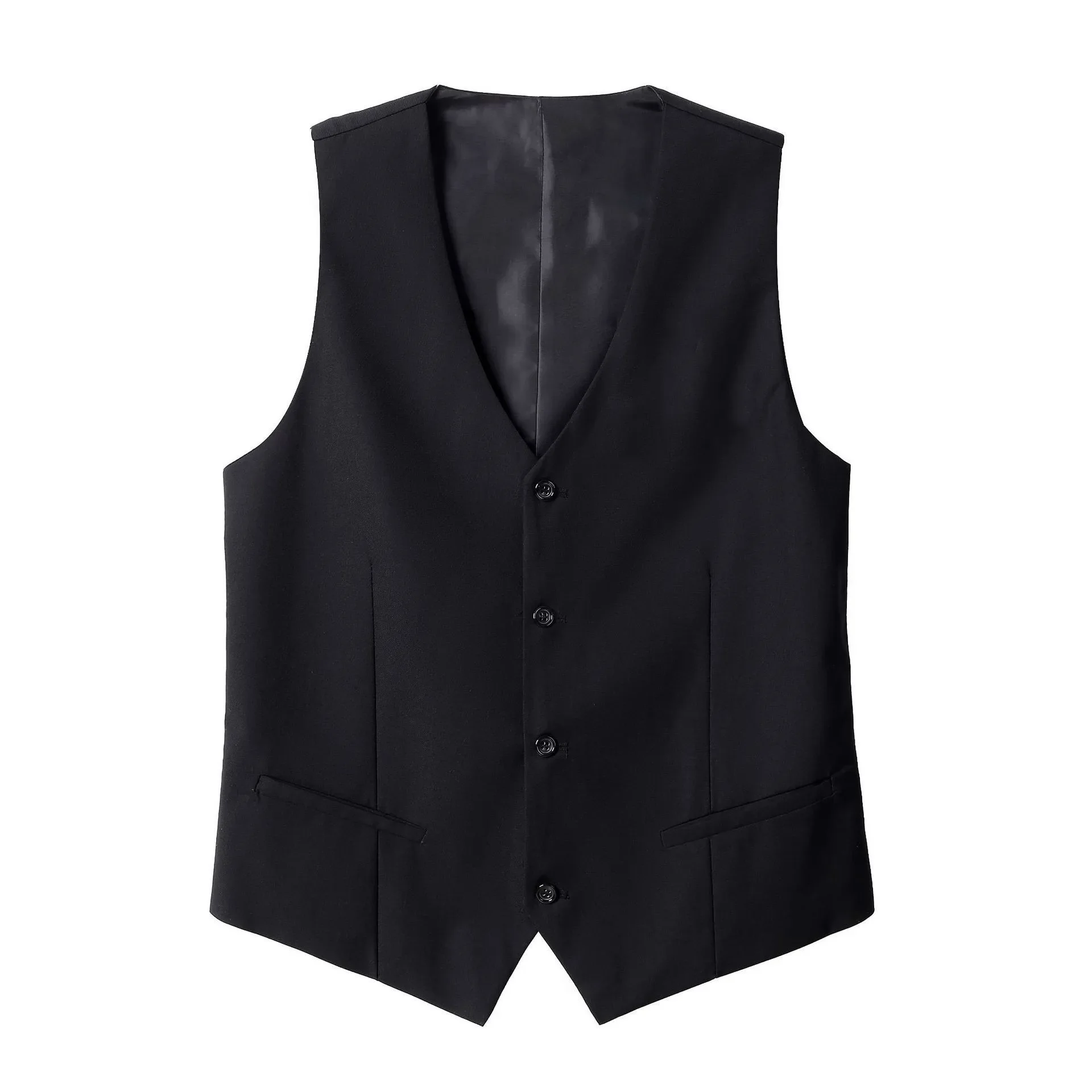 Spring Autumn New Fashion Men's Casual Trendy Business V-neck Single-breasted Suit Vest Coat Korean Solid Color Waistcoat Male
Spring Autumn New Fashion Men's Casual Trendy Business V-neck Single-breasted Suit Vest Coat Korean Solid Color Waistcoat Male
