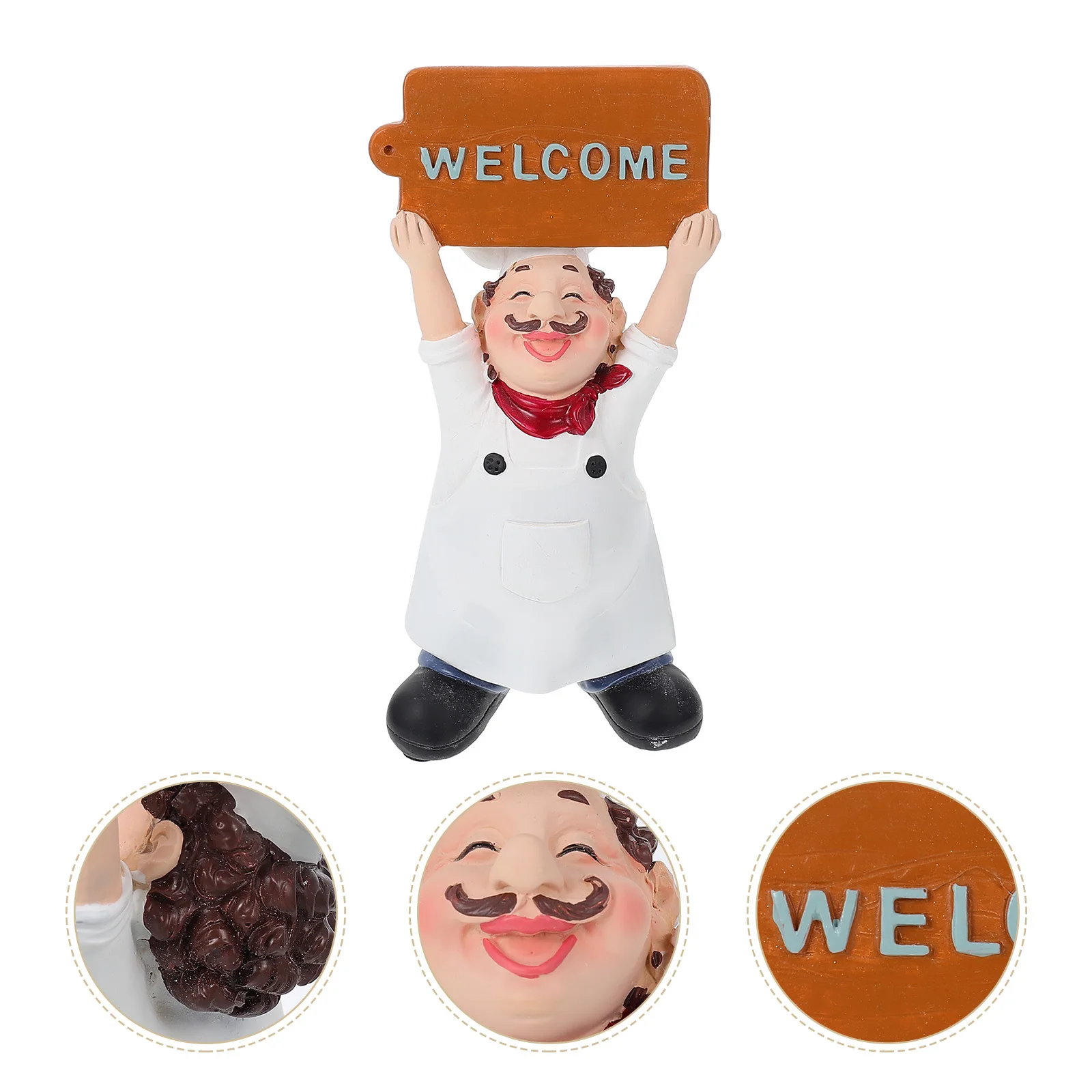 1Pcs Resin Chef Decor Welcome Ornament Vivid Creative Resin Crafts for Restaurant Cafe Shop Decoration 
1Pcs Resin Chef Decor Welcome Ornament Vivid Creative Resin Crafts for Restaurant Cafe Shop Decoration