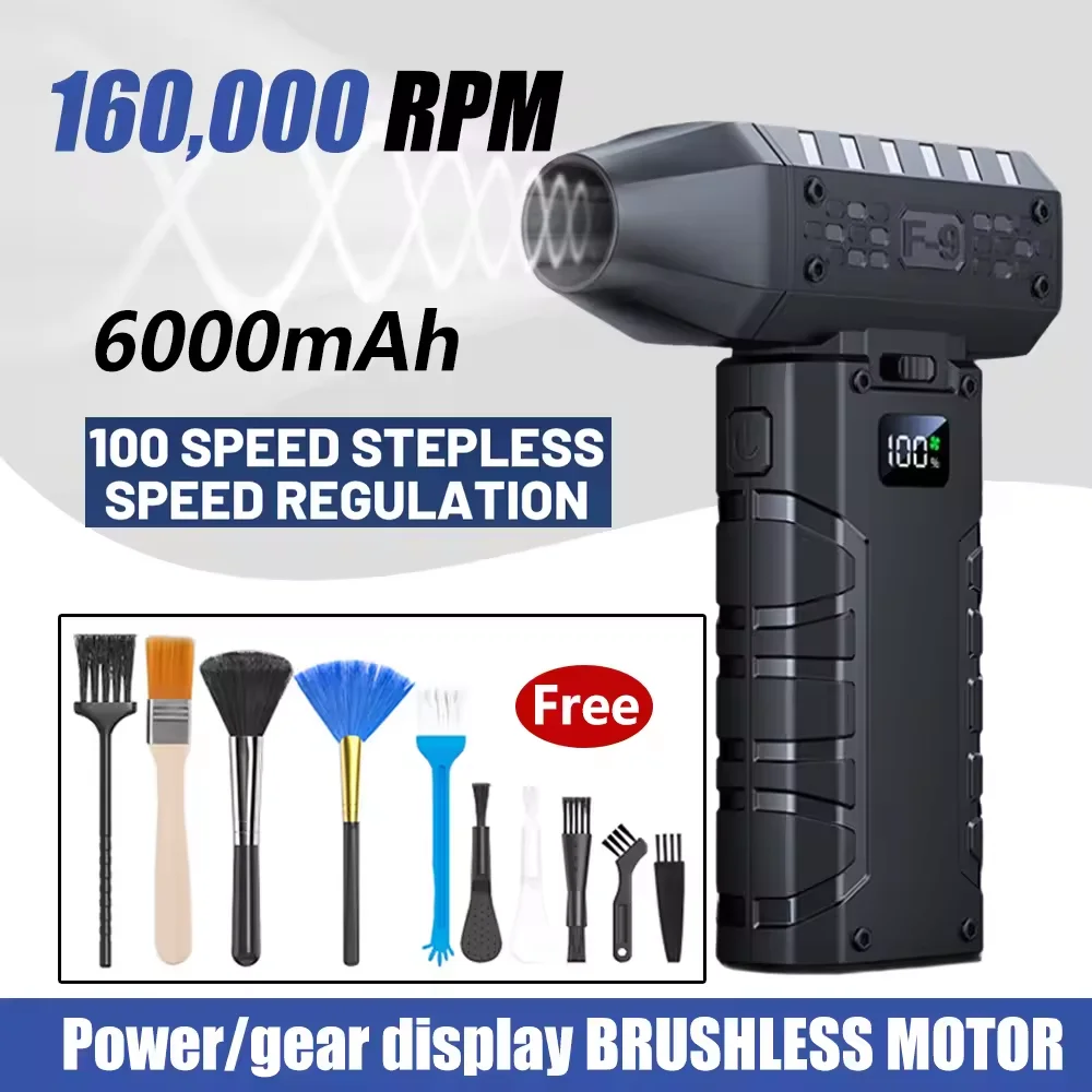 Mini Powerful Air Blower 160000RPM 52m/s Brushless Motor Portable Turbo Jet Fan Blower Battery Air Duster Blower For Car Leaves
Mini Powerful Air Blower 160000RPM 52m/s Brushless Motor Portable Turbo Jet Fan Blower Battery Air Duster Blower For Car Leaves