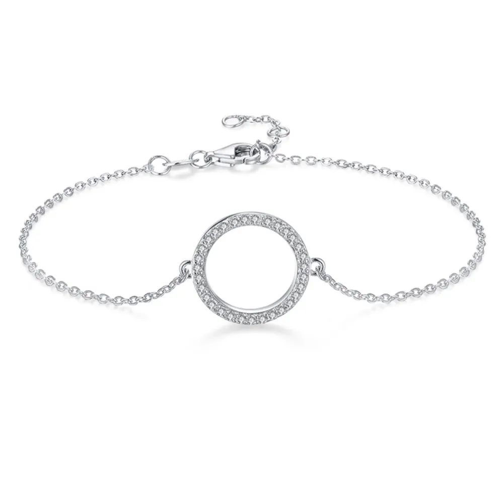 Women Silver Private Custom Engraved Circle Jewelry 18K Gold Plated Ladies Charm Bracelets
Women Silver Private Custom Engraved Circle Jewelry 18K Gold Plated Ladies Charm Bracelets