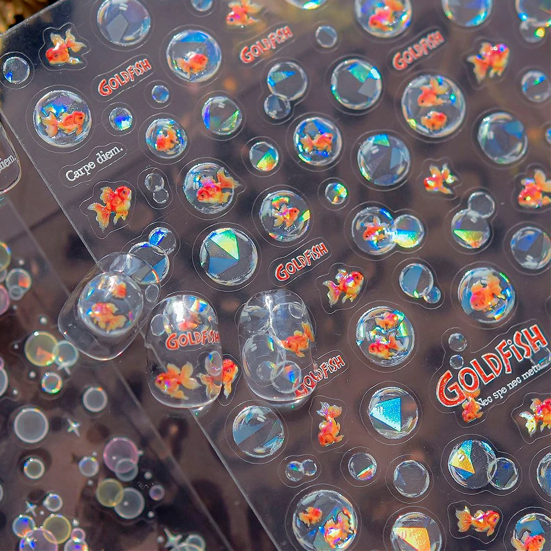 Dreamy Colored Water Bubbles Illusion Goldfish Goldfish Koi Fish Brocaded Carp Oceanic Adhesive Nail Art Sticker Manicure Decals
Dreamy Colored Water Bubbles Illusion Goldfish Goldfish Koi Fish Brocaded Carp Oceanic Adhesive Nail Art Sticker Manicure Decals