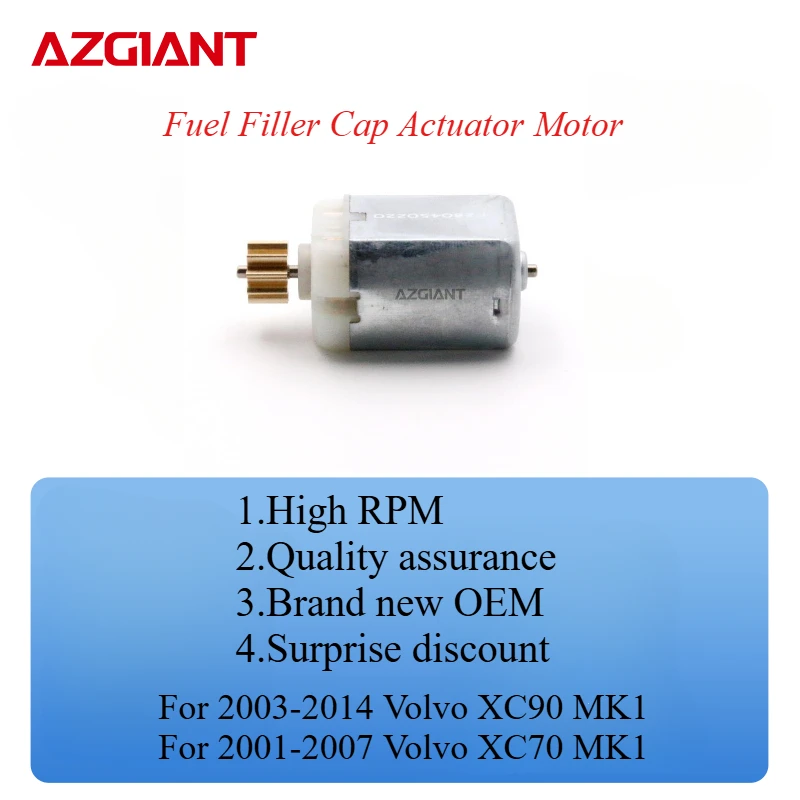 AZGIANT Car Fuel Door Opener Lock Release Actuator for 2003-2014 Volvo XC90 MK1/2001-2007 Volvo XC70 MK1 high rpm new parts OEM
AZGIANT Car Fuel Door Opener Lock Release Actuator for 2003-2014 Volvo XC90 MK1/2001-2007 Volvo XC70 MK1 high rpm new parts OEM