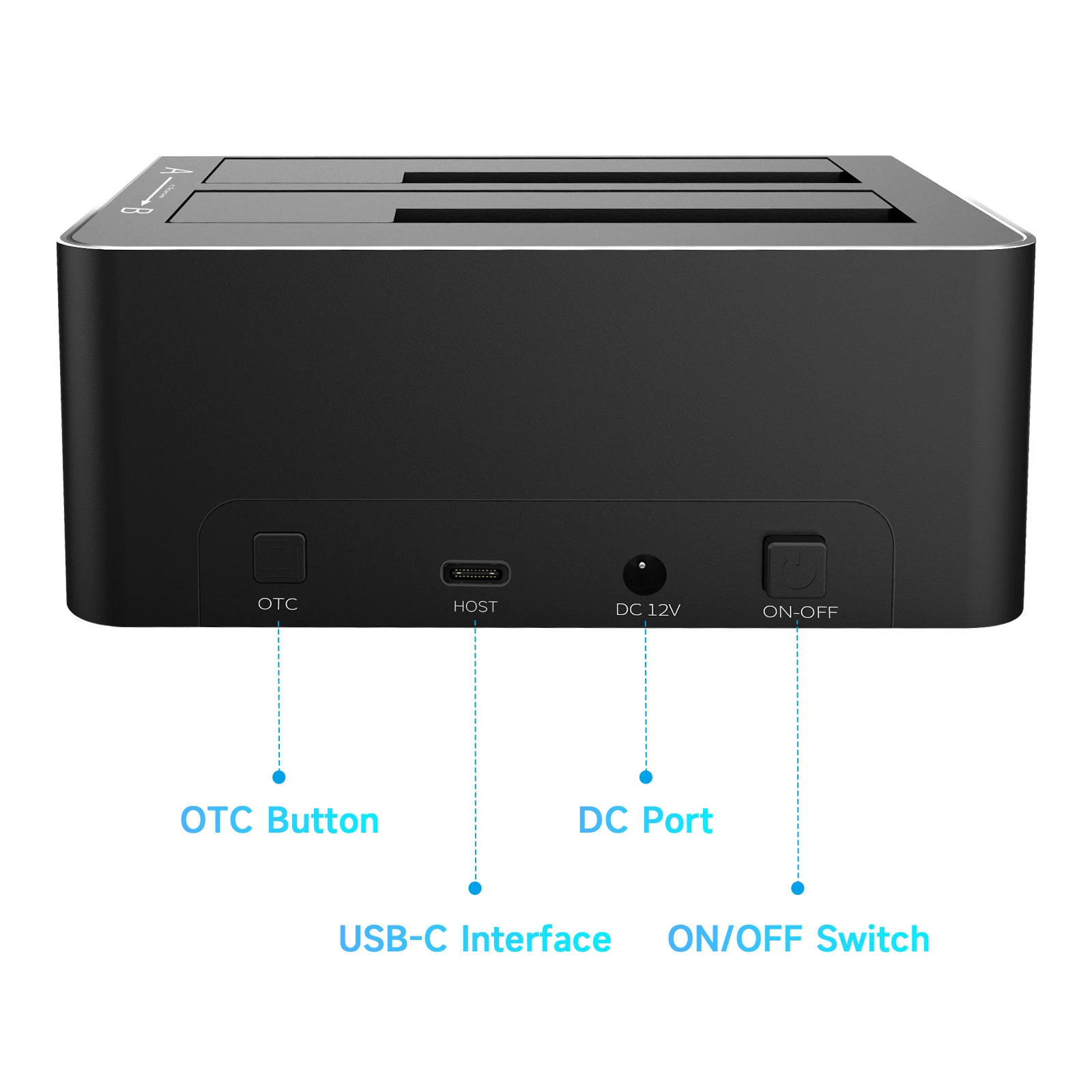 USB C to SATA Dual-Bay External Hard Drive Docking Station for 2.5/3.5 Inch HDD/SSD Support Offline Clone/Duplicator Function
USB C to SATA Dual-Bay External Hard Drive Docking Station for 2.5/3.5 Inch HDD/SSD Support Offline Clone/Duplicator Function