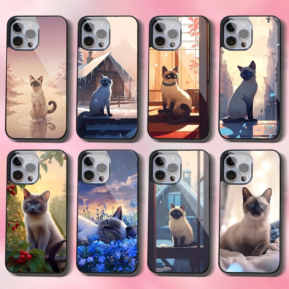 Siamese Cat Phone Case For IPhone 16 15 14 13 Pro Max 11 12 Mini Alex Mirror For Magsafe Wireless Charging Cover
Siamese Cat Phone Case For IPhone 16 15 14 13 Pro Max 11 12 Mini Alex Mirror For Magsafe Wireless Charging Cover