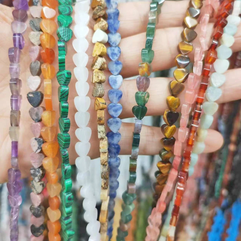New Natural Stone Heart Shaped Loose Beads Handmade DIY Bracelet Necklace Keychain Women's Earrings Jewelry Accessory Wholesale
New Natural Stone Heart Shaped Loose Beads Handmade DIY Bracelet Necklace Keychain Women's Earrings Jewelry Accessory Wholesale