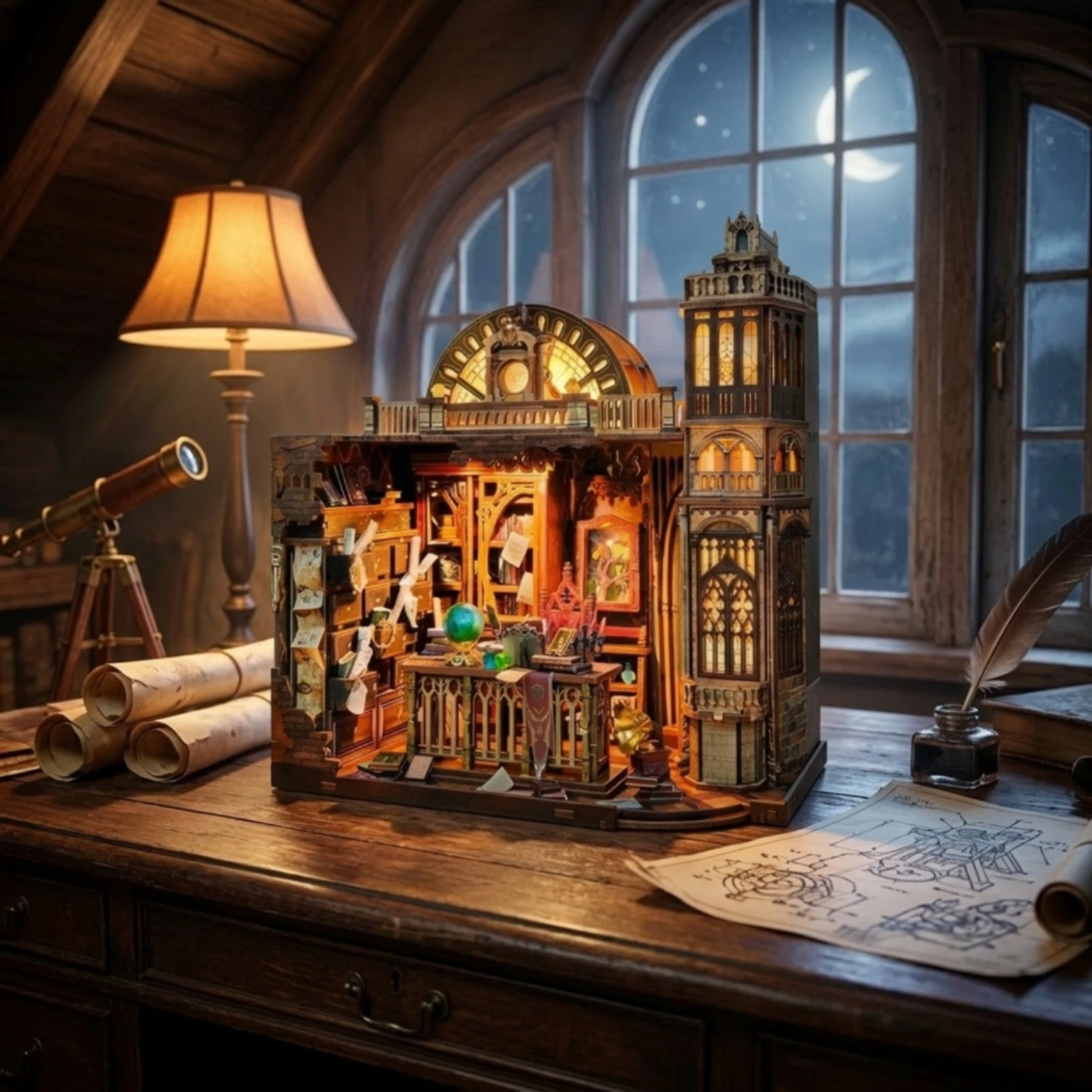 Miniature Room Scene Arched Openings DIY Wooden Model Toy 3D Wooden Room Model Gothic Window Home Decor Craft Desktop Display
Miniature Room Scene Arched Openings DIY Wooden Model Toy 3D Wooden Room Model Gothic Window Home Decor Craft Desktop Display