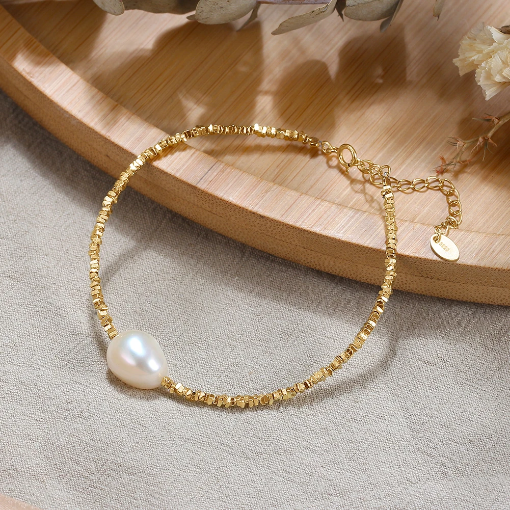 KISS MANDY 925 Sterling Silver Chain Bracelet Friends Gift Natural Pearl Bracelets for Women Minimalist Party Accessories GPB19
KISS MANDY 925 Sterling Silver Chain Bracelet Friends Gift Natural Pearl Bracelets for Women Minimalist Party Accessories GPB19