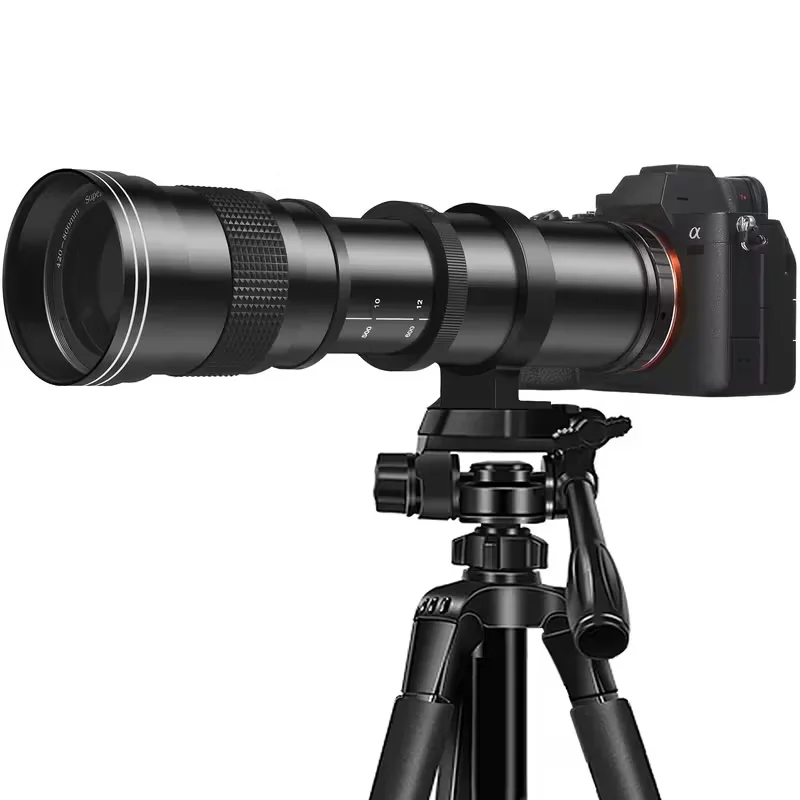 Telephoto Zoom 420-800mm (w/Converter 840-1600mm) f/8.3-16 Manual Telephoto Zoom T-Mount Lens
Telephoto Zoom 420-800mm (w/Converter 840-1600mm) f/8.3-16 Manual Telephoto Zoom T-Mount Lens