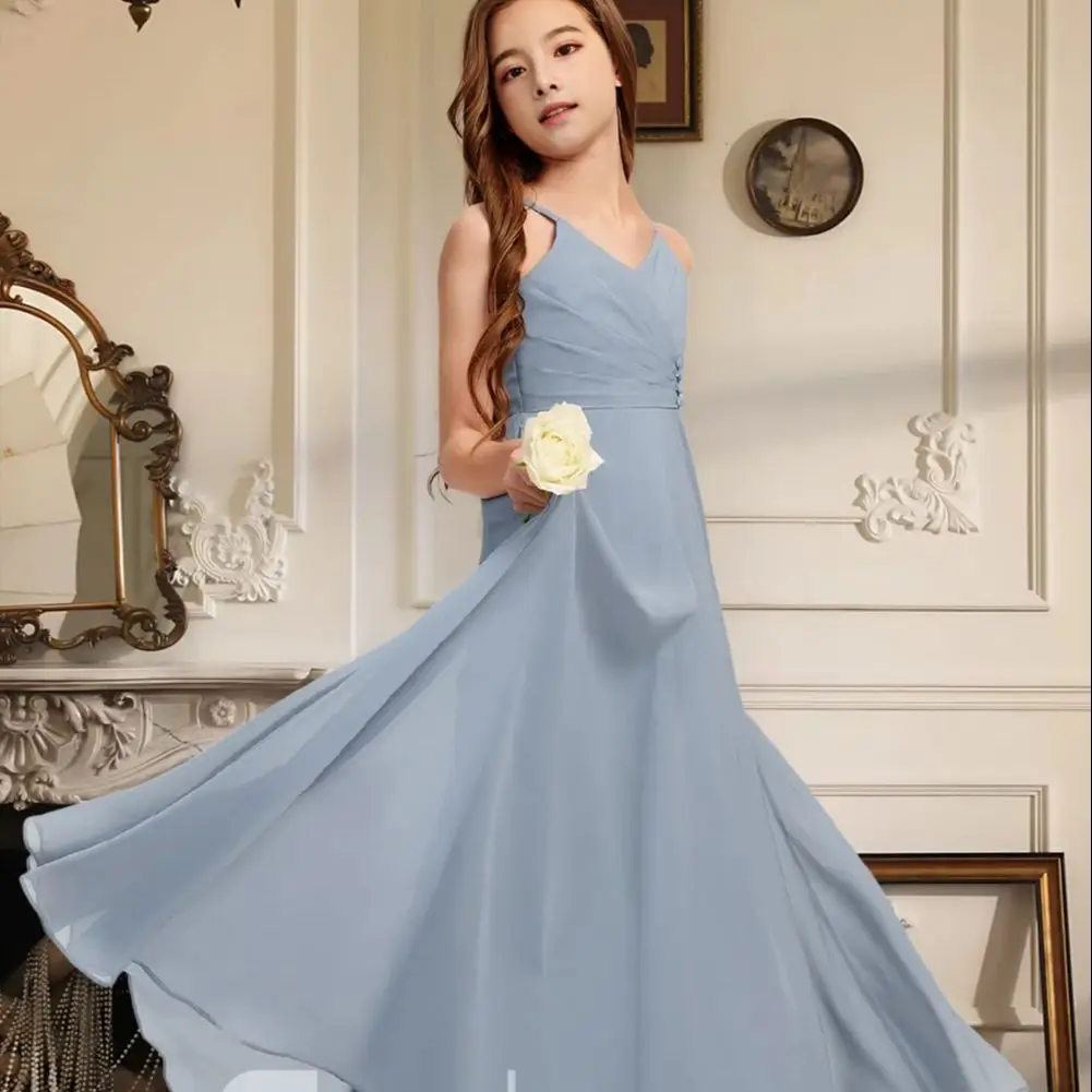 HH Kids A-Line Halter Neck Floor Length Chiffon Junior Bridesmaid Dress With Beading Flower Girl Dress Girls Formal Party Gown
HH Kids A-Line Halter Neck Floor Length Chiffon Junior Bridesmaid Dress With Beading Flower Girl Dress Girls Formal Party Gown