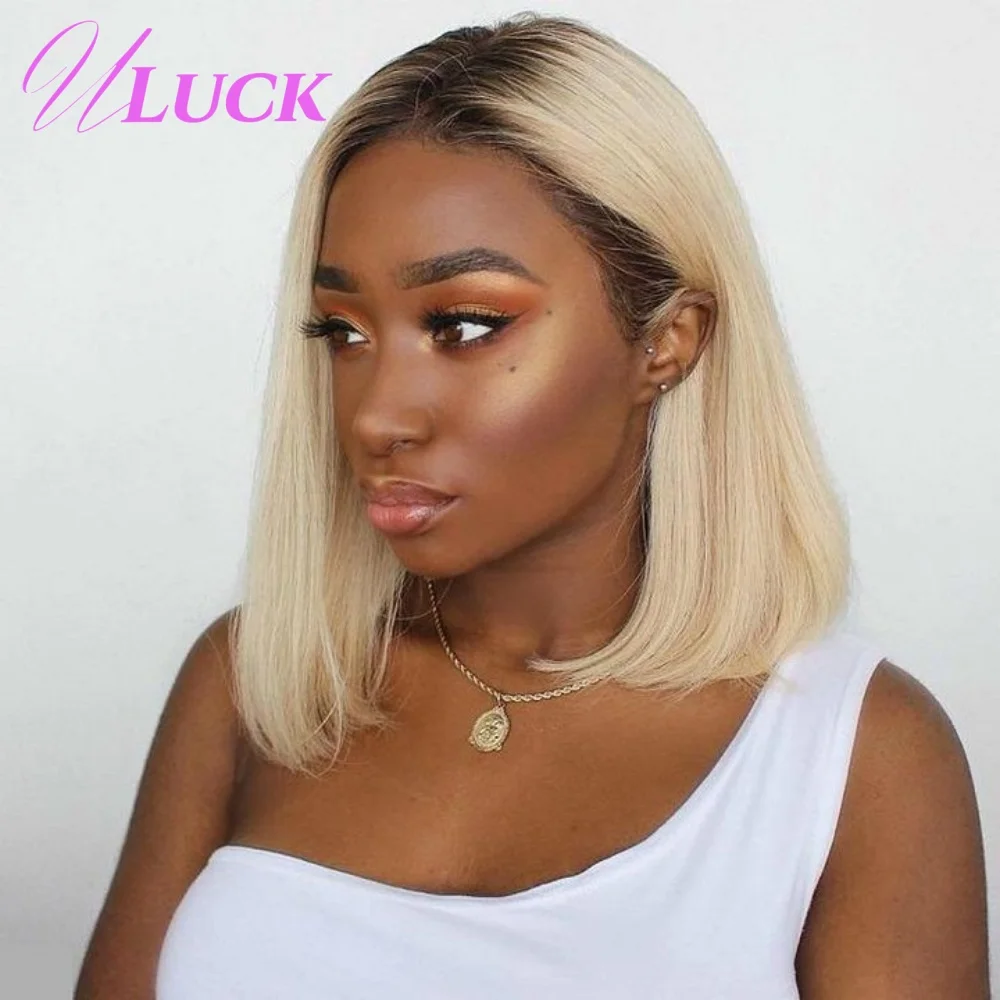 Uluck Double Drawn Straight Bob Wigs Ombre Blonde Color Human Hair Wigs 300 Density 2x6 Lace Frontal Wig Ready To Wear For Women
Uluck Double Drawn Straight Bob Wigs Ombre Blonde Color Human Hair Wigs 300 Density 2x6 Lace Frontal Wig Ready To Wear For Women