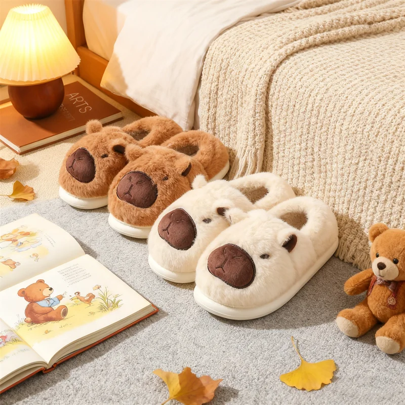 HUAHUACute плюшевые тапочки с капибарой, пушистая домашняя обувь, удобная нескользящая прогулочная обувь без шнуровки для внутреннего использования в спальнеHUAHUA
HUAHUACute плюшевые тапочки с капибарой, пушистая домашняя обувь, удобная нескользящая прогулочная обувь без шнуровки для внутреннего использования в спальнеHUAHUA