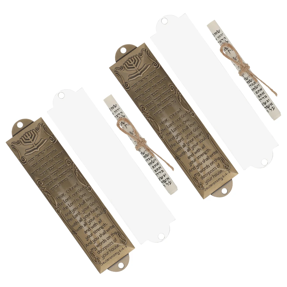 2 Sets Holy Scroll Crafts Retro Mezuzah Decor Judaica Religious Symbols Metal Prayer House ornaments catholic detailed beliefs
2 Sets Holy Scroll Crafts Retro Mezuzah Decor Judaica Religious Symbols Metal Prayer House ornaments catholic detailed beliefs