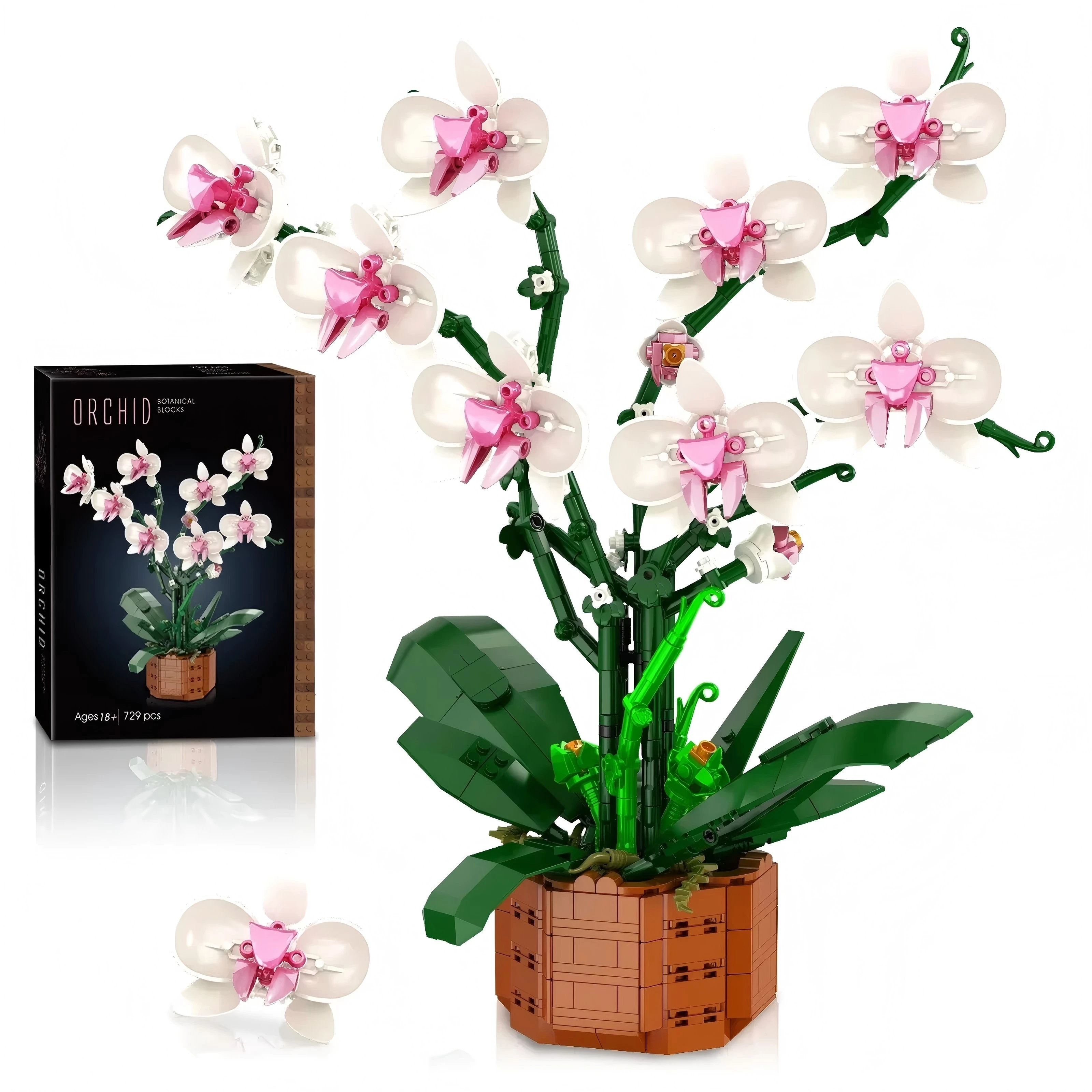 Simulation Building Blocks Orchid Potted Plants Home Furnishings Plastic Flower Toy Compatible with Lego Particles Girls Gifts
Simulation Building Blocks Orchid Potted Plants Home Furnishings Plastic Flower Toy Compatible with Lego Particles Girls Gifts