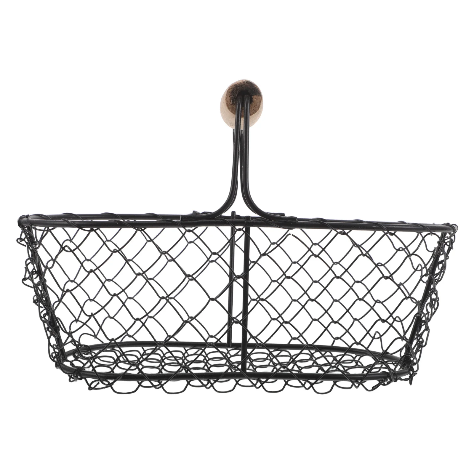 Chicken Egg Basket Metal Wire Black Rustic Kitchen Storage Basket Wood Handle Countertop Fresh Egg Organizer Fruit Bowl
Chicken Egg Basket Metal Wire Black Rustic Kitchen Storage Basket Wood Handle Countertop Fresh Egg Organizer Fruit Bowl