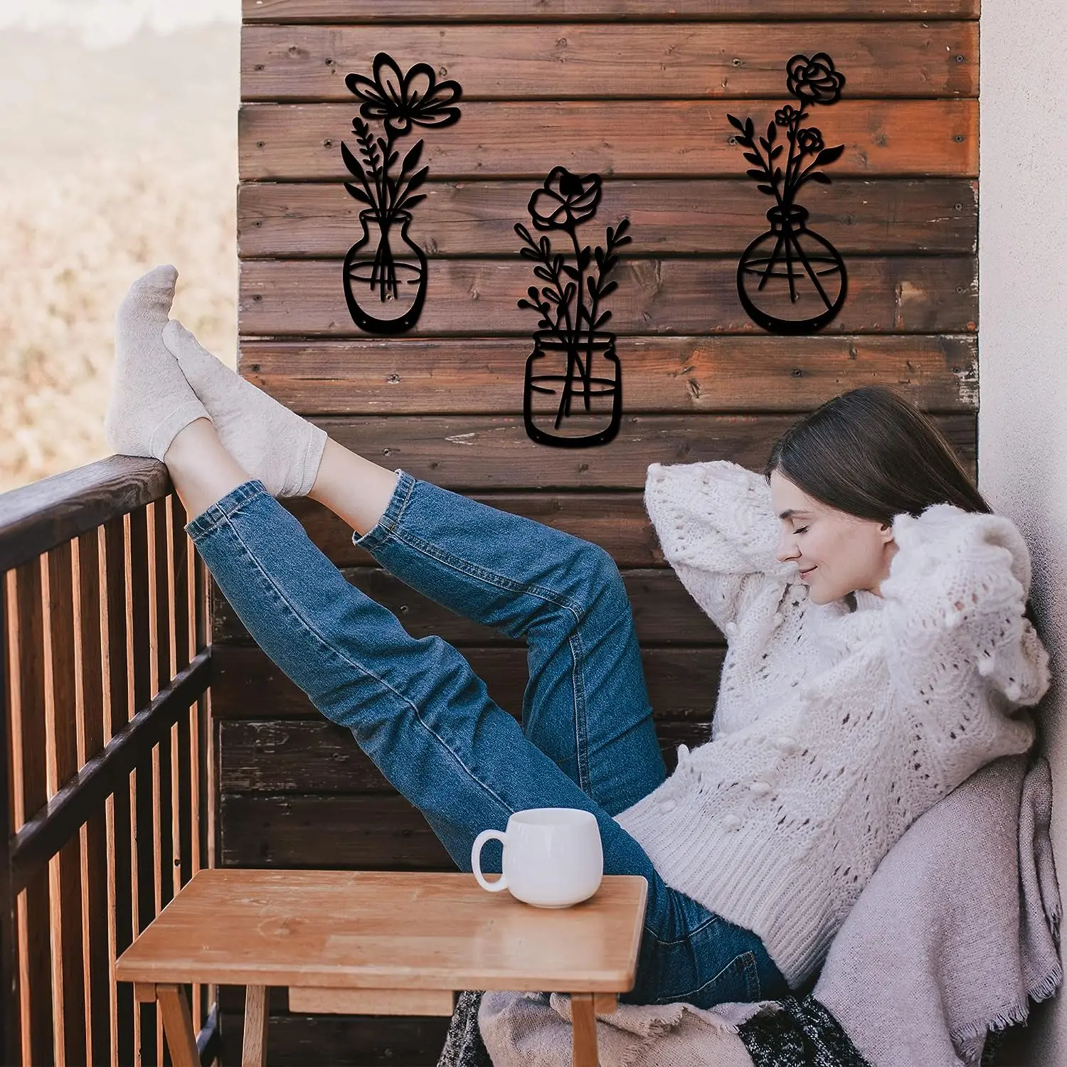 CIFBUY Декор 3 шт./набор черный металлический цветок Настенный декор искусство цветок знаки скульптура патио балкон домашний декор Настенная Наклейка Декор
CIFBUY Декор 3 шт./набор черный металлический цветок Настенный декор искусство цветок знаки скульптура патио балкон домашний декор Настенная Наклейка Декор