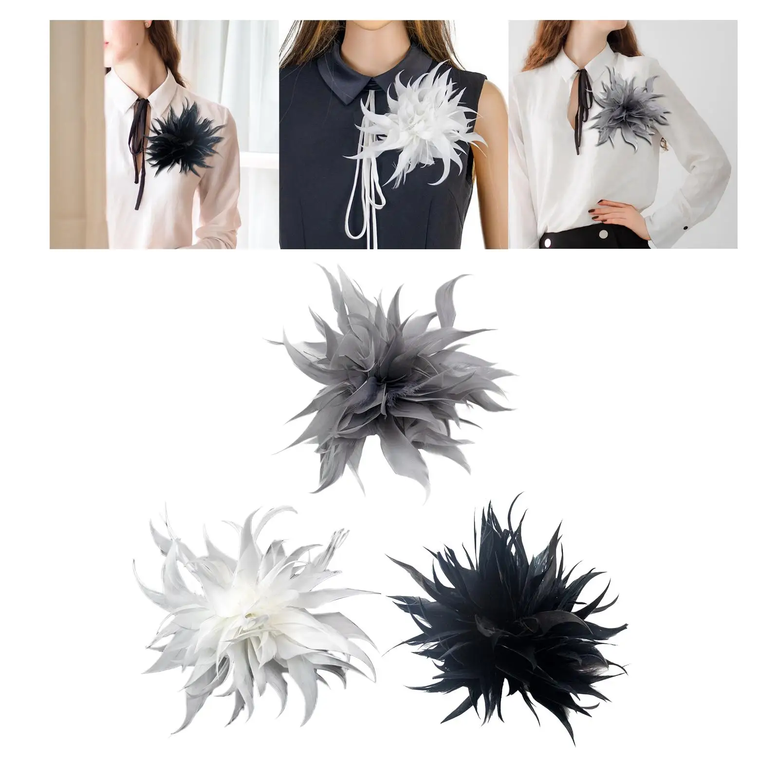 Girls Feather Brooch Decor Headwear Brooch Dress Accessories Flower Brooches Pins for Party
Girls Feather Brooch Decor Headwear Brooch Dress Accessories Flower Brooches Pins for Party