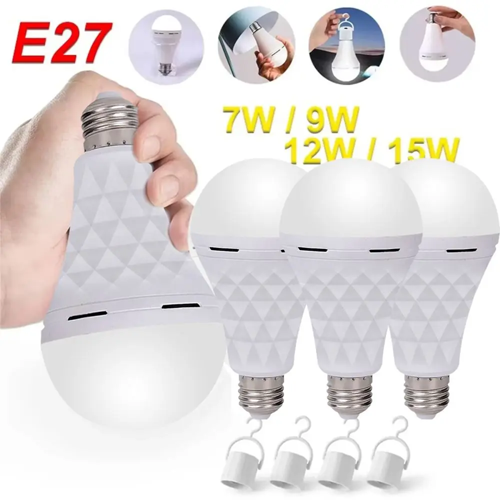 New Rechargeable Emergency Light Bulb 7W 9W 12W 15W E27 Emergency Bulb Flicker-Free Portable LED Bulb Light Power Failure
New Rechargeable Emergency Light Bulb 7W 9W 12W 15W E27 Emergency Bulb Flicker-Free Portable LED Bulb Light Power Failure
