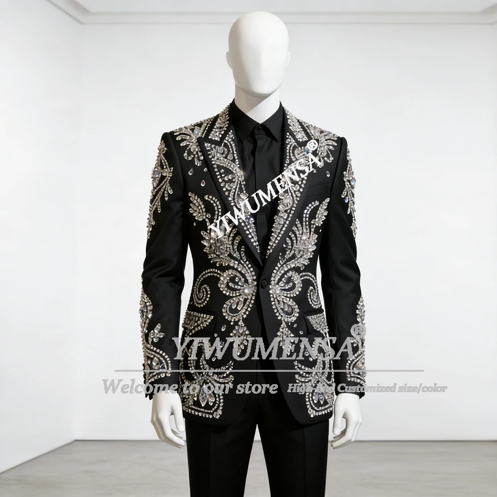 Luxury Beaded Stones Wedding Suits For Men 2 Pieces Sets Groom Tuxedos Business Male Prom Blazers Terno Masculinos Completo 2026
Luxury Beaded Stones Wedding Suits For Men 2 Pieces Sets Groom Tuxedos Business Male Prom Blazers Terno Masculinos Completo 2026