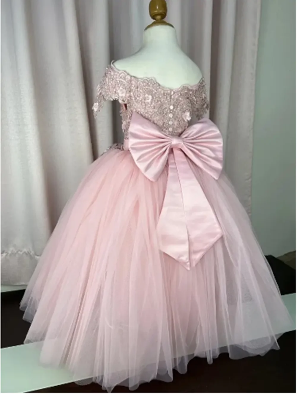 Customized Light Pink Flower Girl Dresses For Wedding Appliques Floral With Bow Elegant Princess Quinceanera Birthday Party Gown
Customized Light Pink Flower Girl Dresses For Wedding Appliques Floral With Bow Elegant Princess Quinceanera Birthday Party Gown