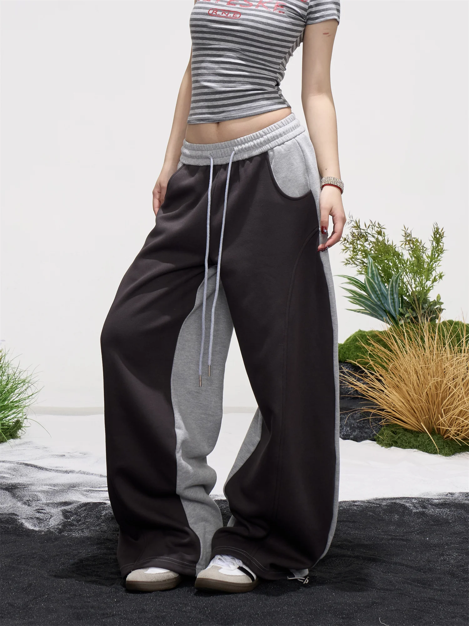 Onlpp American Retro Splice Drawstring Wide Leg Casual Pants Women's Loose Sports Spring 2026 Casual Trousers Ladies
Onlpp American Retro Splice Drawstring Wide Leg Casual Pants Women's Loose Sports Spring 2026 Casual Trousers Ladies