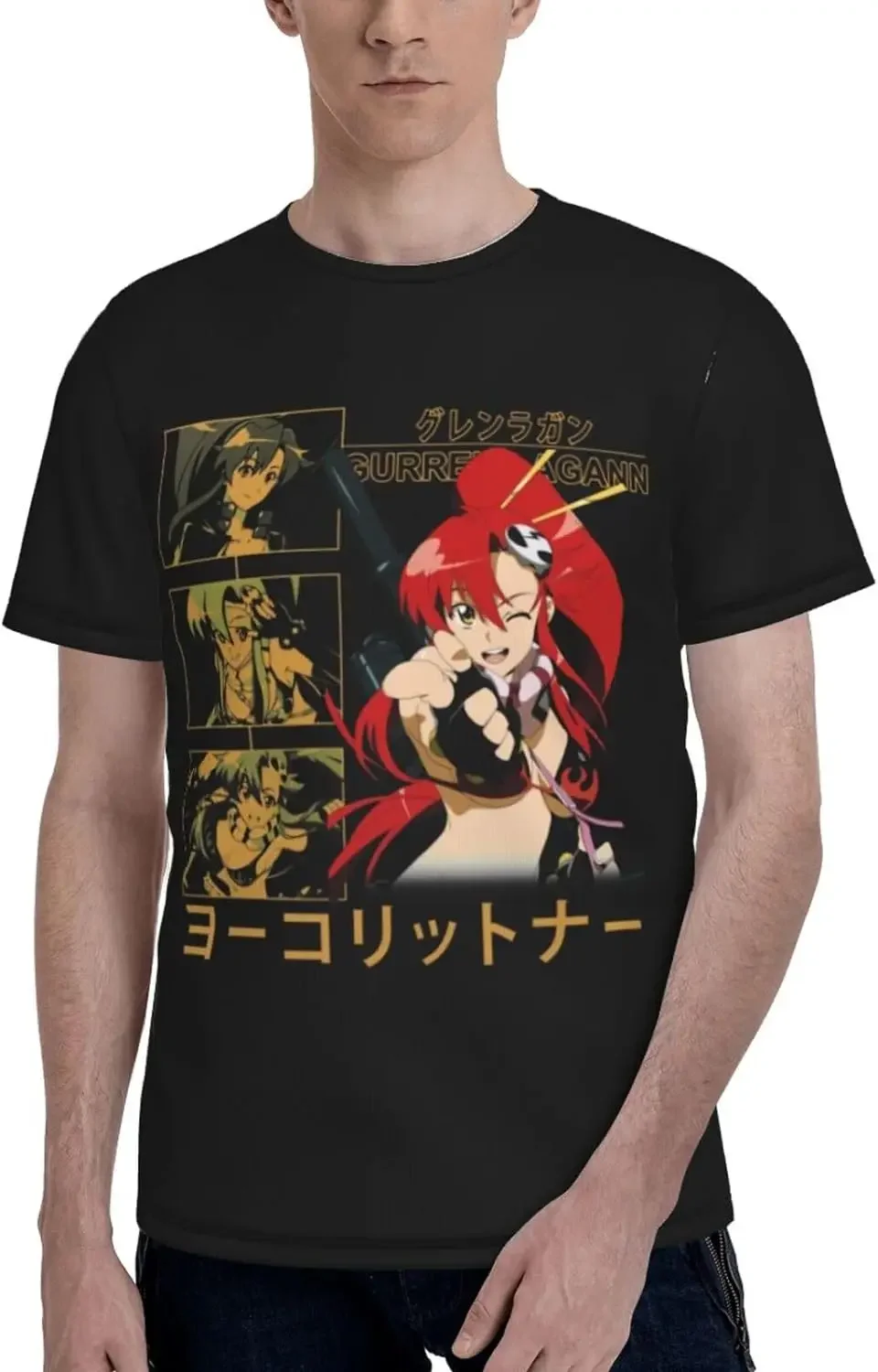 Anime Gurren Lagann Yoko Littner T Shirt Mens Fashion Sports Tee Summer Round Neckline Short Sleeves Tops
Anime Gurren Lagann Yoko Littner T Shirt Mens Fashion Sports Tee Summer Round Neckline Short Sleeves Tops