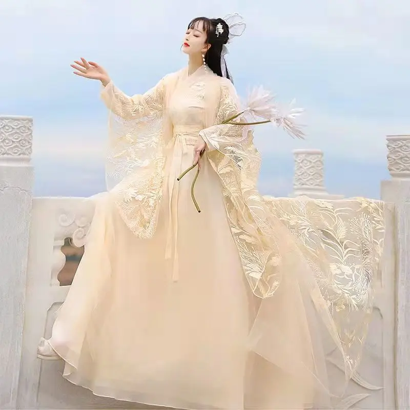 Original Spring Hanfu for Women, Improved Ancient Chinese Style Flowing & Ethereal Ruqun Dress, Ideal for Dance Performances
Original Spring Hanfu for Women, Improved Ancient Chinese Style Flowing & Ethereal Ruqun Dress, Ideal for Dance Performances