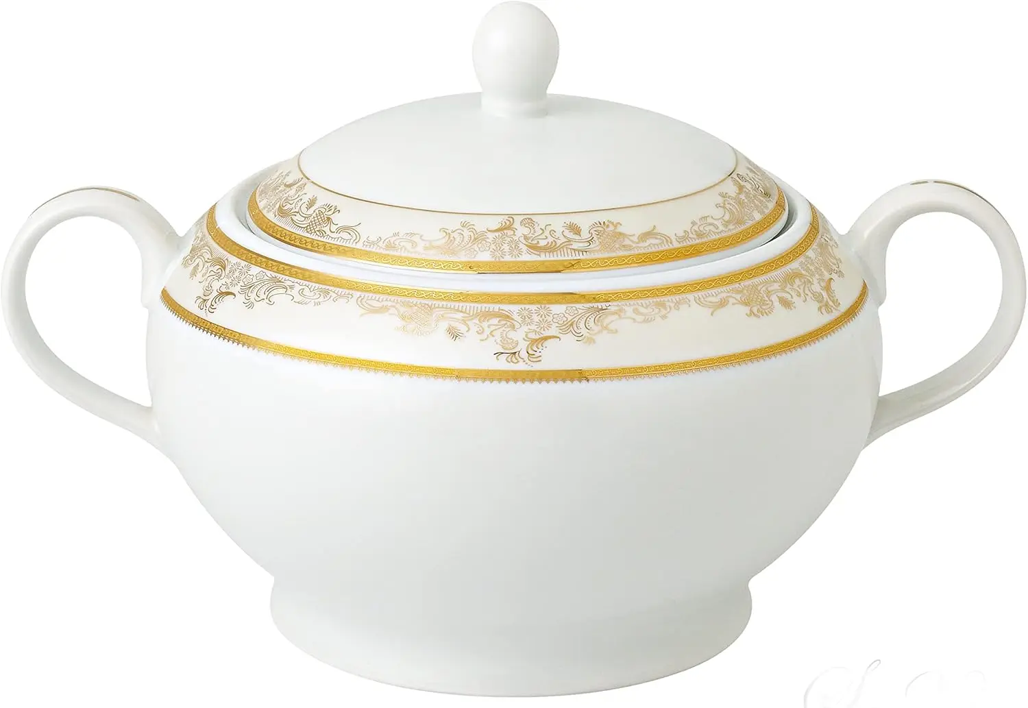 Tureen, Gold,Versatile tureen can be used for Soups, Vegetables, or any Side Dishes. Holds hot or cold food
Tureen, Gold,Versatile tureen can be used for Soups, Vegetables, or any Side Dishes. Holds hot or cold food
