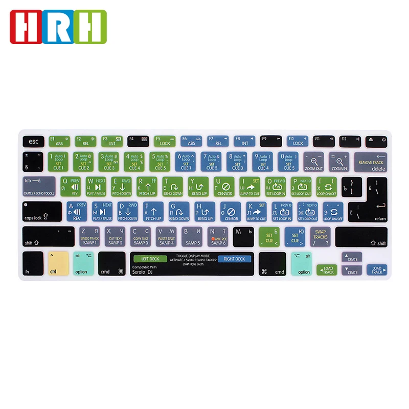 HRH Serato DJ Russian Functional Hot Keys Silicone Keyboard Cover US&EU Layout for MacBook Air Pro Retina 13"15"
HRH Serato DJ Russian Functional Hot Keys Silicone Keyboard Cover US&EU Layout for MacBook Air Pro Retina 13"15"