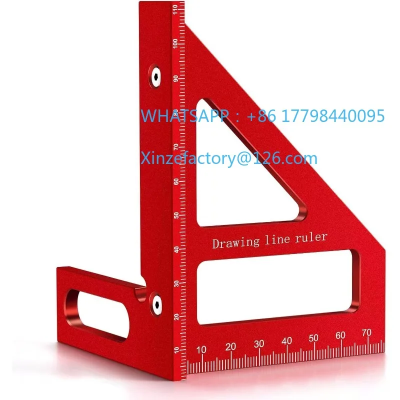 Suitable for Labeling Woodworking Special Triangle Ruler Hardware Thickened Scribing Ruler Aluminum Alloy Triangle Ruler
Suitable for Labeling Woodworking Special Triangle Ruler Hardware Thickened Scribing Ruler Aluminum Alloy Triangle Ruler