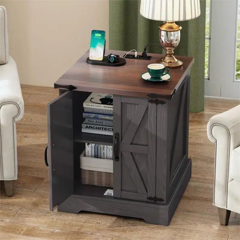 ON-TREND Farmhouse End Table with Charging Station, Rustic Wood Nightstand with Adjustable Shelf, 19.6"W Versatile Walnut Sof
ON-TREND Farmhouse End Table with Charging Station, Rustic Wood Nightstand with Adjustable Shelf, 19.6"W Versatile Walnut Sof