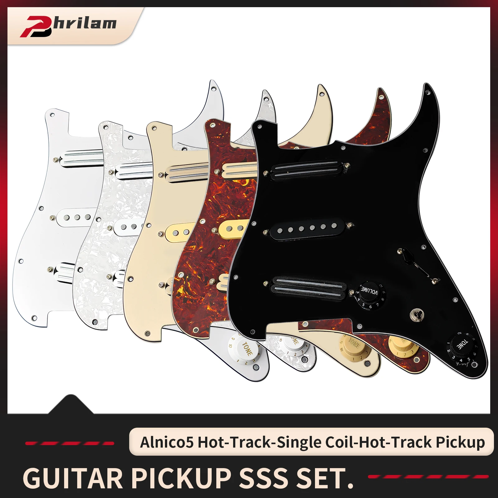 PHRILM Alnico5 Hot Track-Single Coil-Hot Track Pickup Предварительно установленный гитарный звукосниматель SSS Set. Предварительно проводная перегородка FD ST, подходящая ST
PHRILM Alnico5 Hot Track-Single Coil-Hot Track Pickup Предварительно установленный гитарный звукосниматель SSS Set. Предварительно проводная перегородка FD ST, подходящая ST