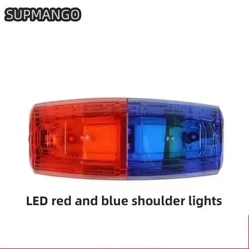 Police Shoulder Clip Light Sanitation Worker Safety Patrol Alarm Flash Signal Strobe Lamp Red Blue LED Shoulder Warning Light